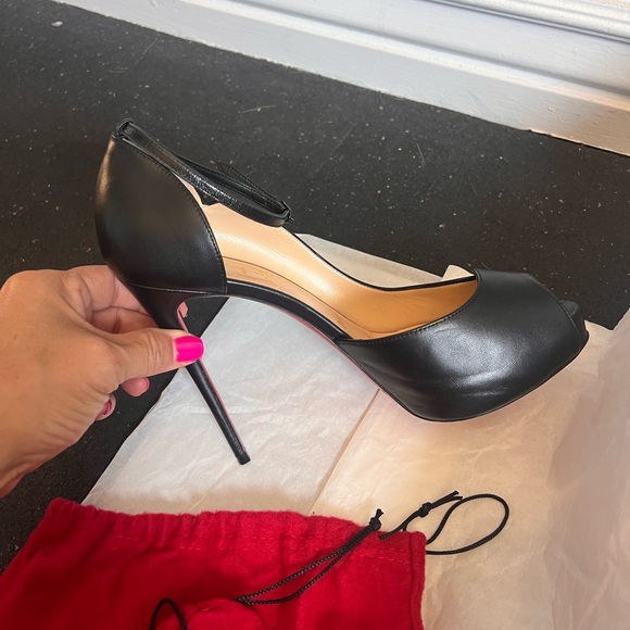 Christian Louboutin Round Chick Alta 120 NAPPA - size 38.5 - leather - Black - Picture 7 of 14